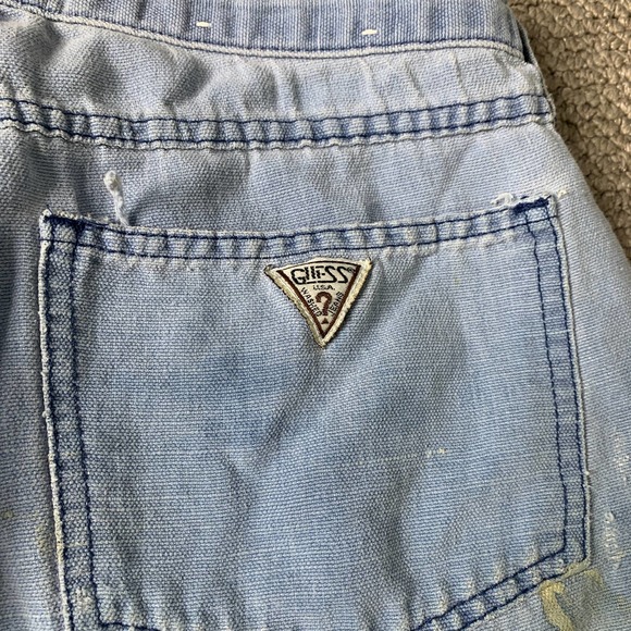 Guess Womens Shorts Size 3 Juniors Blue Light Wash Denim Cotton Linen Blend - Picture 7 of 14